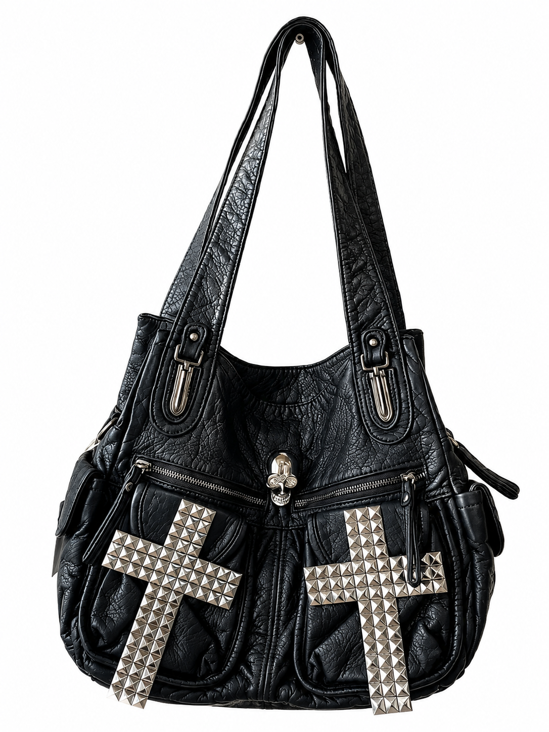 Midnight Cross Rivet Tote Bag