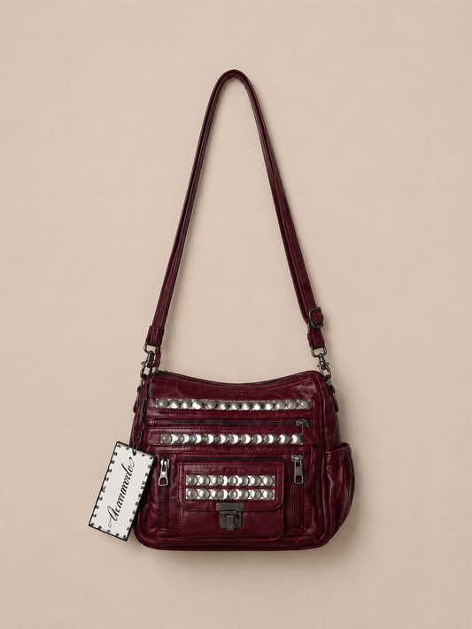 Crimson Riot Multi-Pocket Shoulder Bag