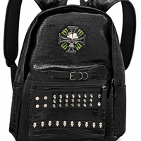 Obsidian Croc Skull Backpack