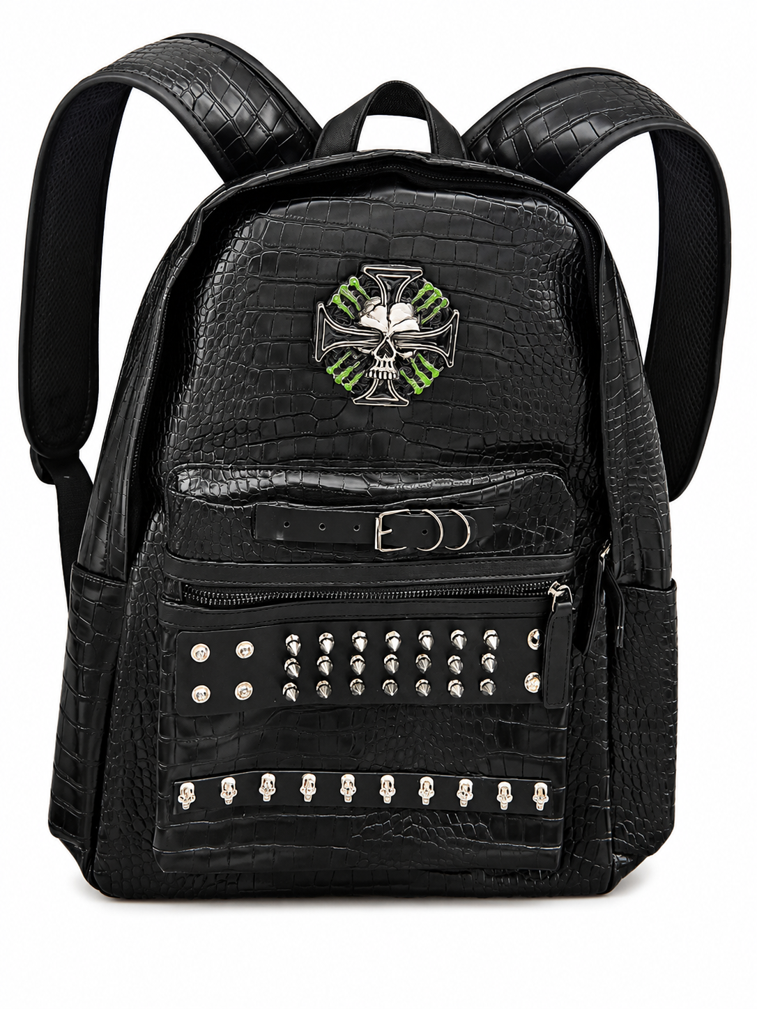 Obsidian Croc Skull Backpack
