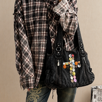 Vintage Cross Denim Rider Bag