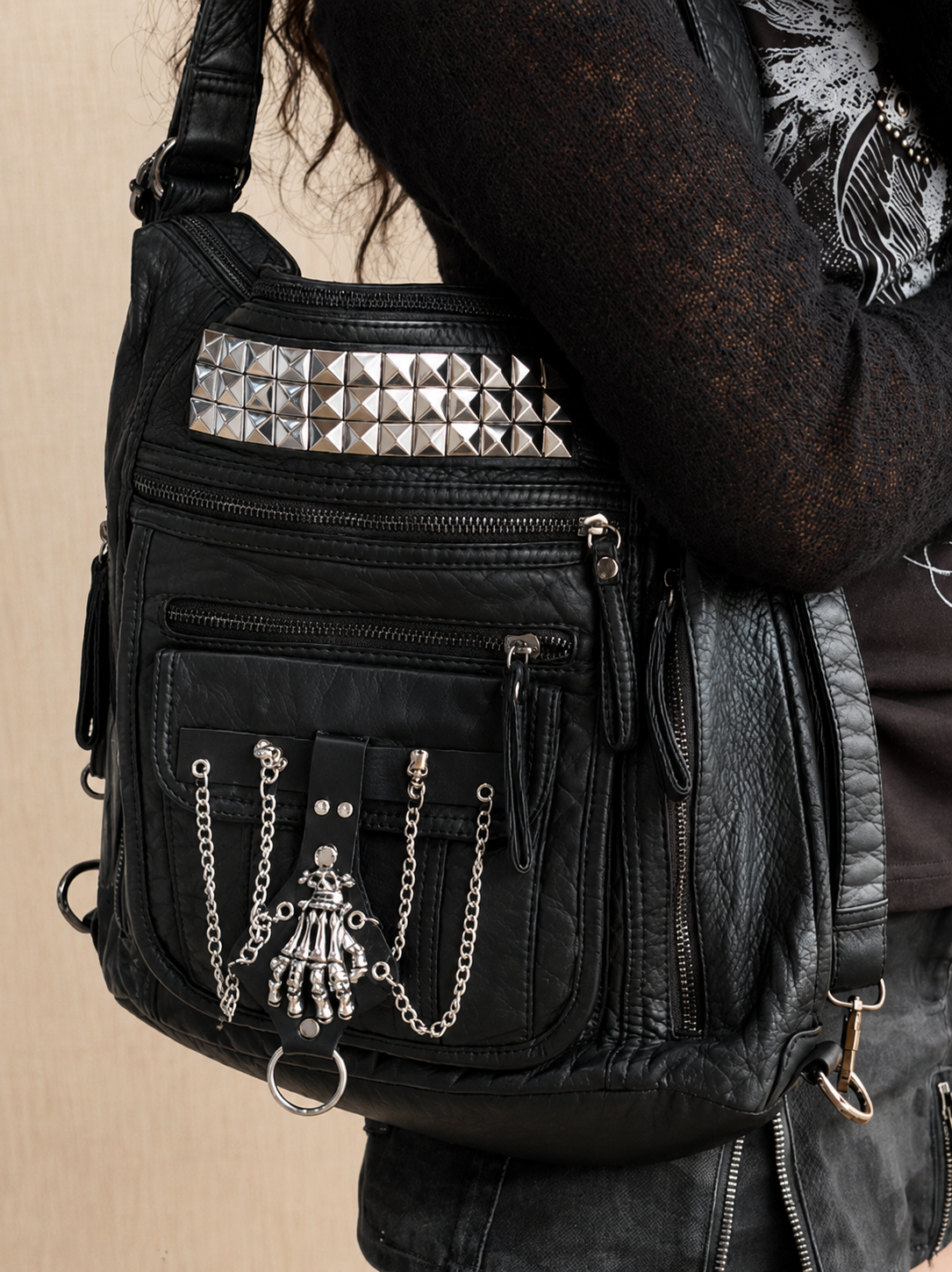 Rebel Chain Convertible Backpack Bag