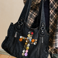 Vintage Cross Denim Rider Bag