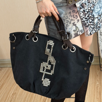 Echo Punk Canvas Messenger Tote