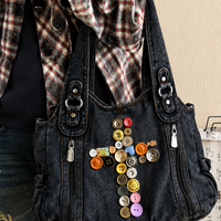 Vintage Cross Denim Rider Bag