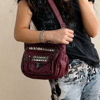 Crimson Riot Multi-Pocket Shoulder Bag