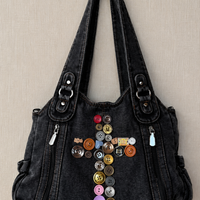 Vintage Cross Denim Rider Bag