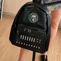 Obsidian Croc Skull Backpack