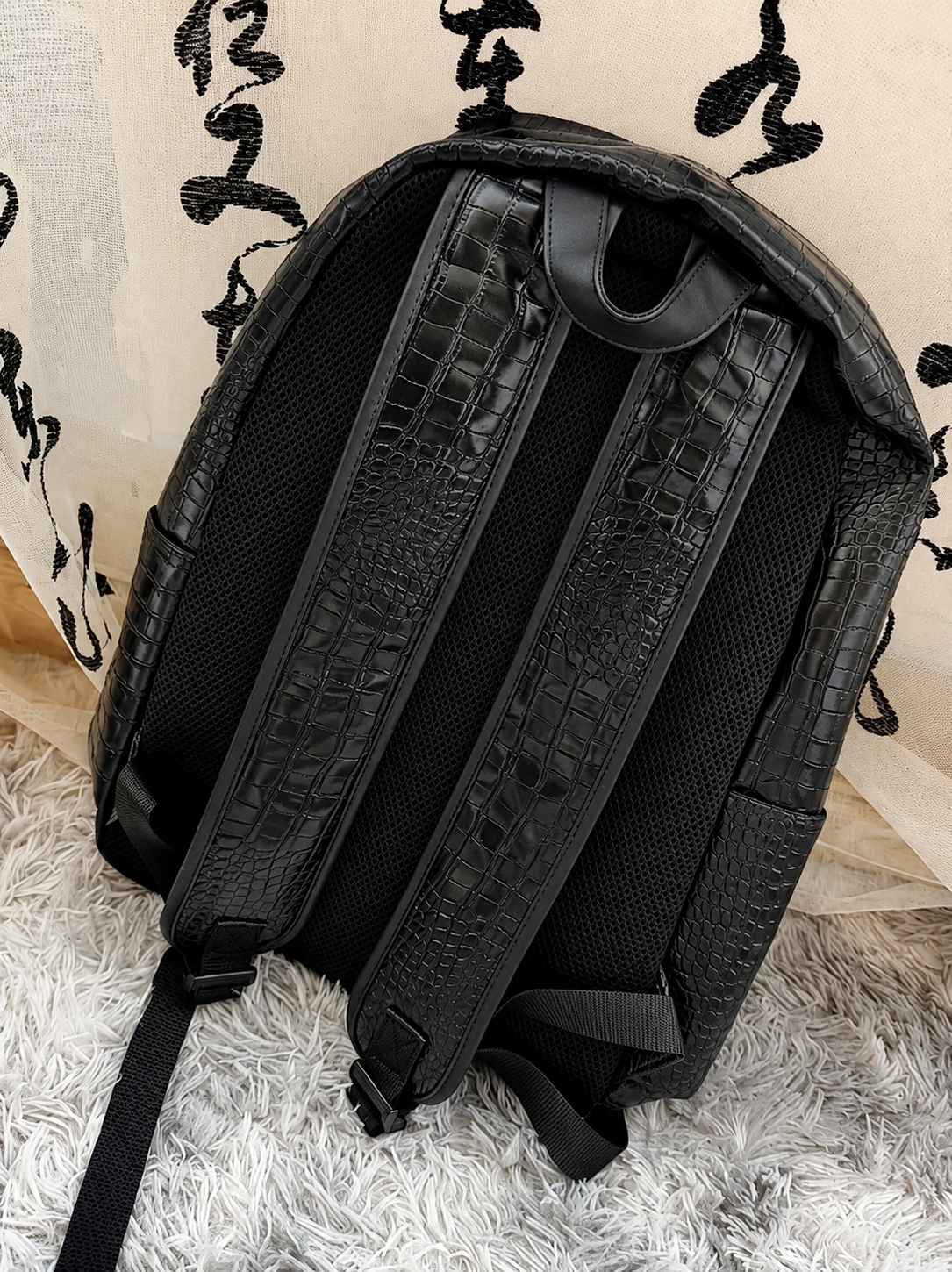 Obsidian Croc Skull Backpack